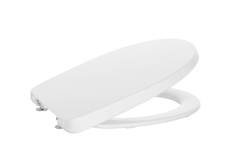 Roca Suparlit A801E50001 - Lid and Seat for Victoria-N White Toilets, Stainless Steel Hinges, Valid for Victoria-N Toilets with Rimless Finish, Model 2025