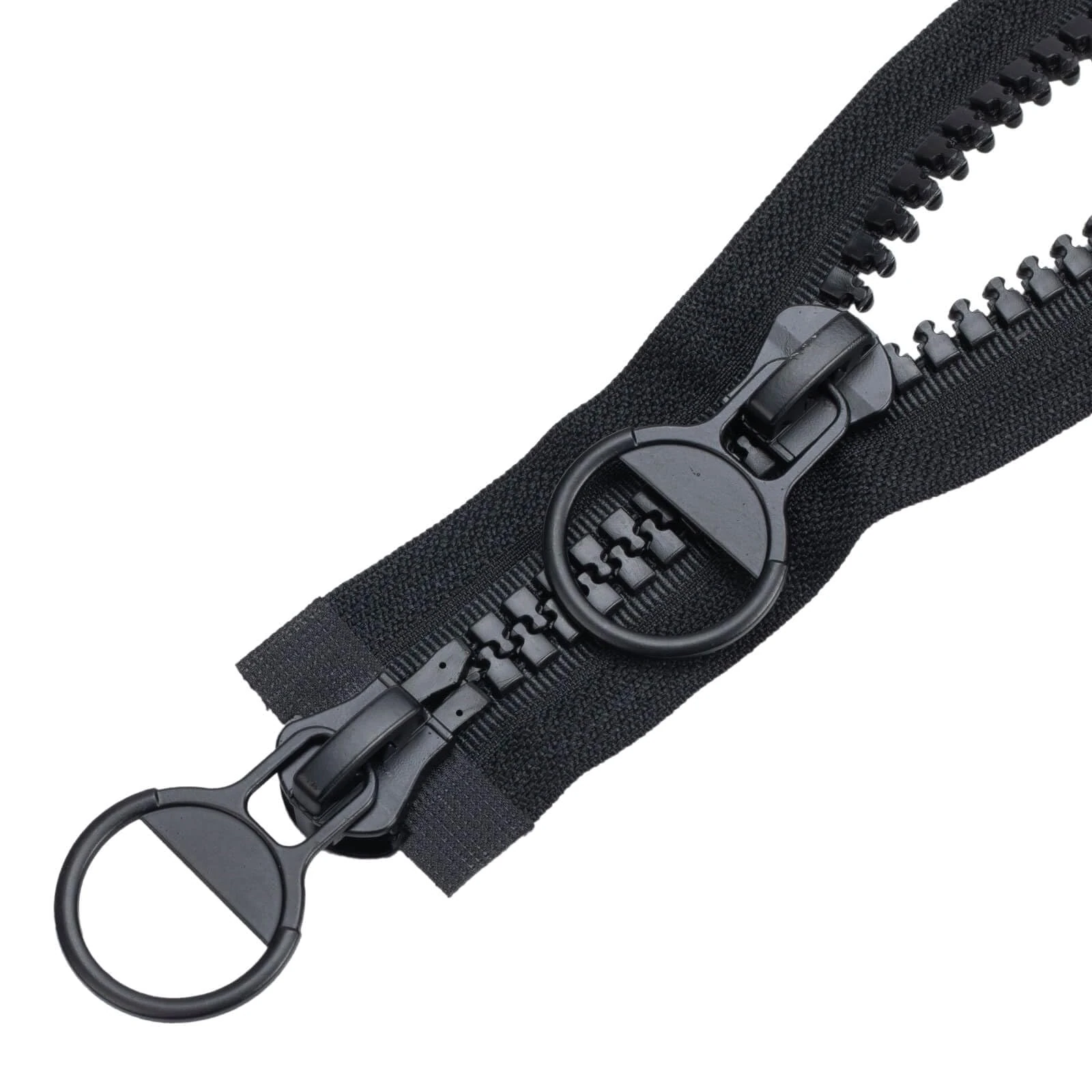 112cm Black Zipper #20 Heavy Duty Zipper Huge Two Way Separating Plastic Zippers for Down Jacket Coats Overcoats Tents Boat Cover Canvas TXZWJZ