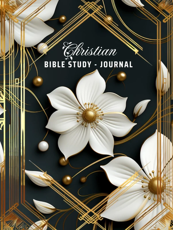 Christian Women Bible study and Prayer Journal 52 week Gold in-lay medieval border design.: One Year Bible Reading Plan theme based , Sermon style 600 ... Gold in-lay medieval border design.