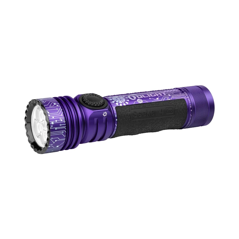 OLIGHT Seeker 4 Pro 4600 High Lumens Rechargeable Torch with USB-C Holster or Magnetic Charging, Powerful Bright Flashlight for Emergencies, Camping, Searching and Easy Carrying (Cyber Violet)
