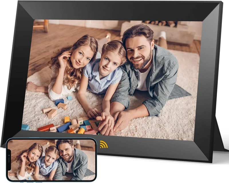 KODAK Digital Picture Frame WiFi 10.1 Inch HD IPS Touch Screen Electronic Picture Frame with 32 GB Memory, Automatic Picture Rotation, Share Photos or Videos Anywhere via App, Black