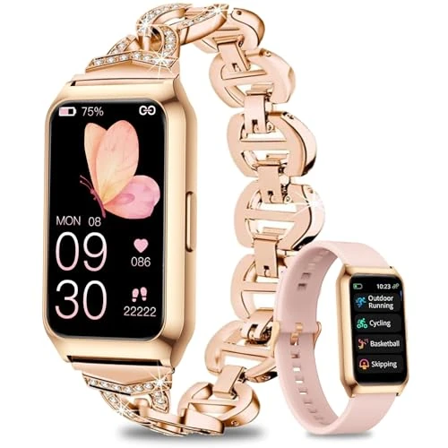 Smart Watches for Women, 1.27”HD Screen Smartwatch for Android iOS Phones, IP68 Waterproof Fitness Activity Trackers