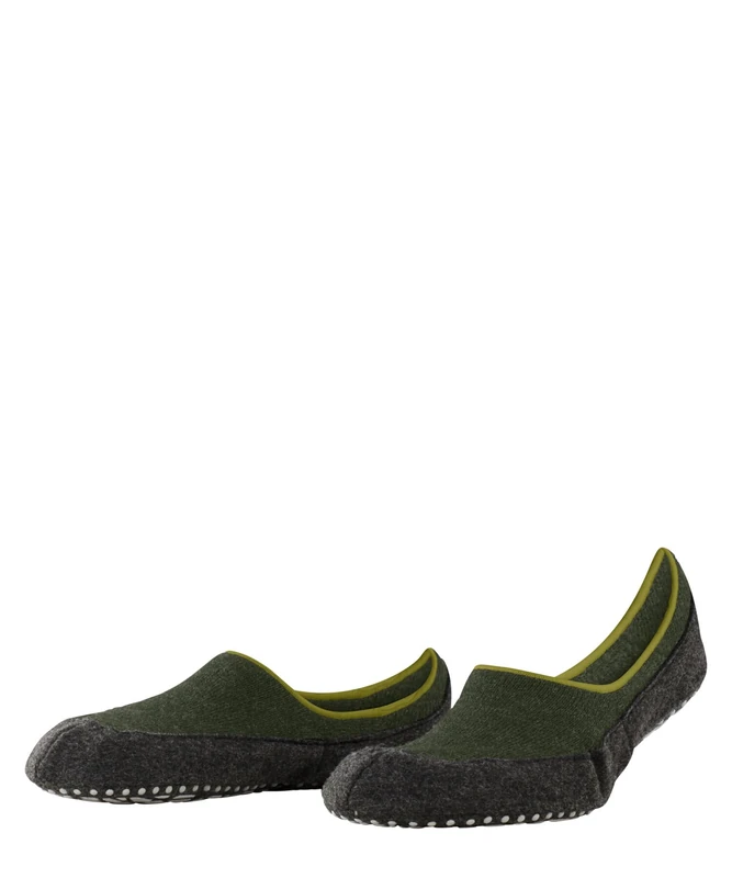 FALKE Cosyshoe Invisible M Hp Wool Grips On Sole 1 Pair Grip socks, Green Dark Moss 7617, 10/11 UK