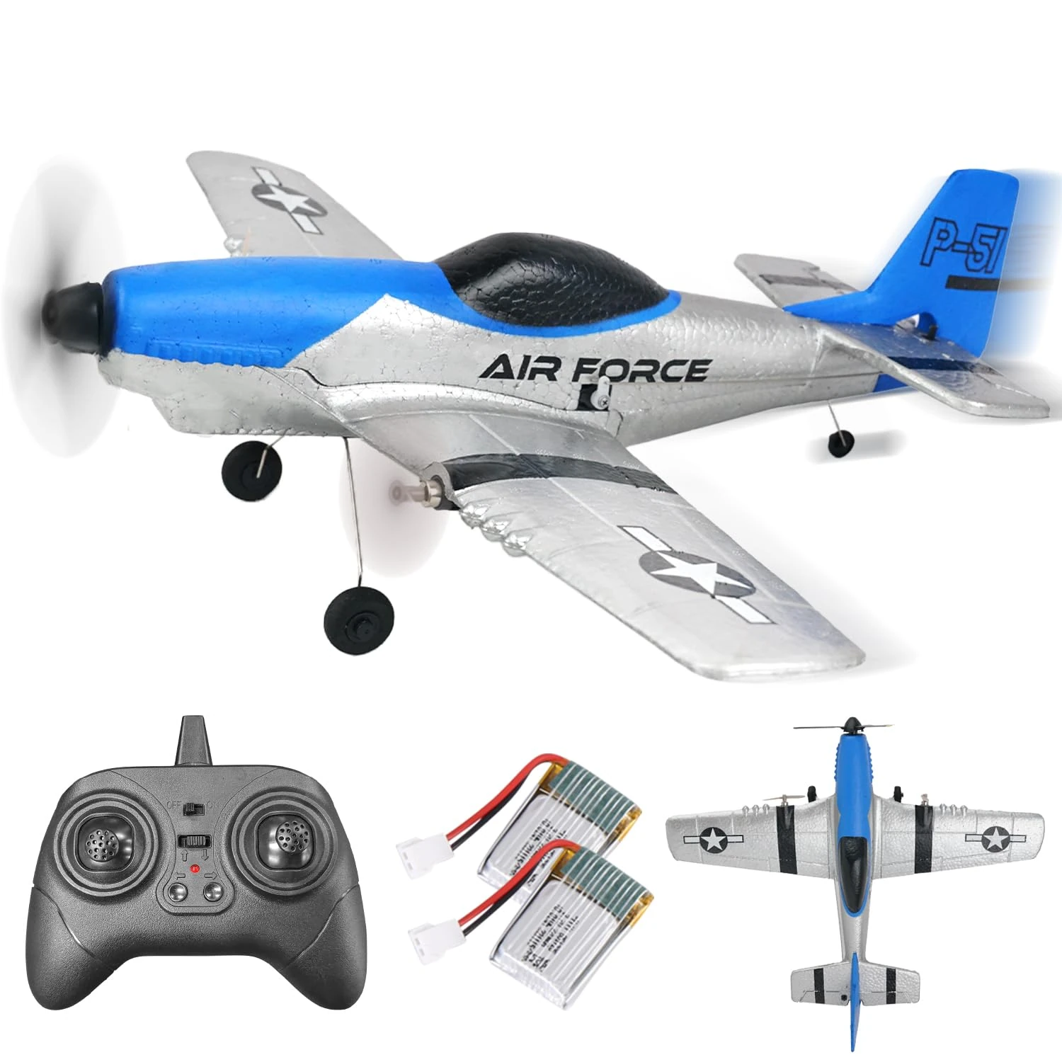 BEZGAR RC Plane, 6-axis Gyro Remote Control Airplane, RC Helicopter, Easy Control Drones for Kids Beginners Toys with Colorful LED Navigation Lights