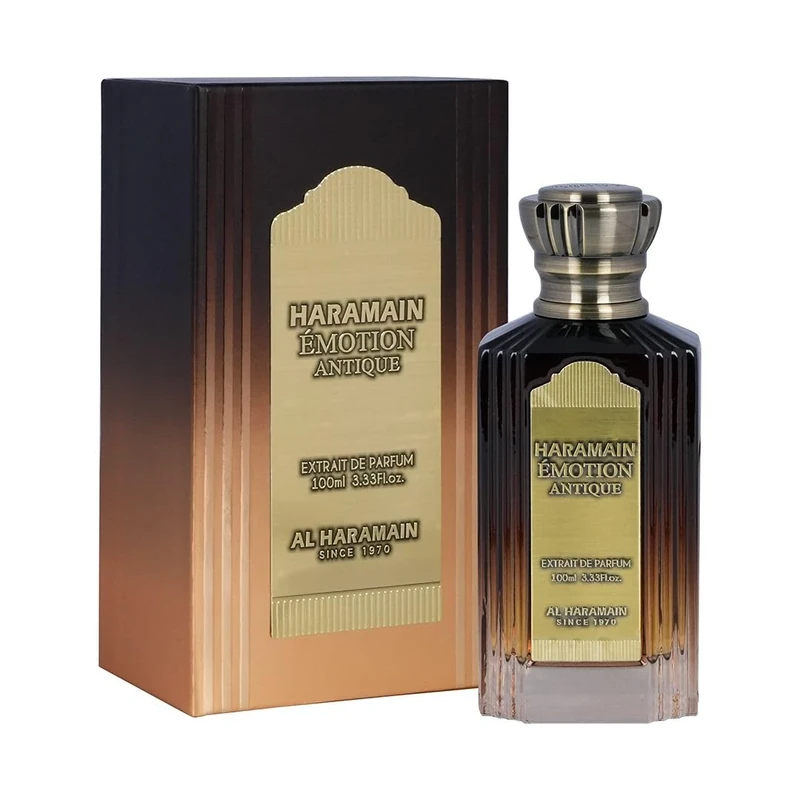 Al Haramain Emotion Antique - Perfume for Women and Cologne for Men - Long-Lasting Fragrance with Woody Notes - 100 ml Extrait De Parfum Spray
