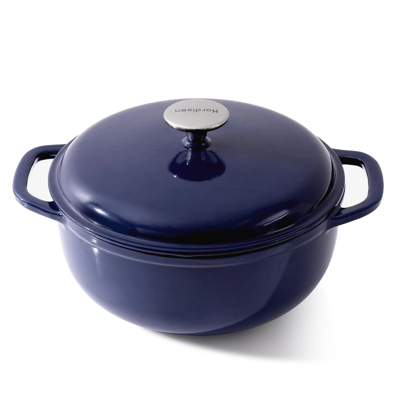 Kordisen 28cm/5.7L Enameled Cast Iron Dutch Oven Pot with Lid, Dutch Oven for Sourdough Bread Baking, Oven Safe up to 500° F, Heavy-Duty & Large, Blue