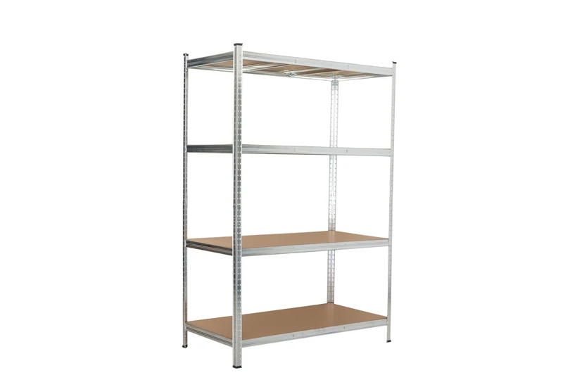 KG KITGARDEN KITHOME – Galvanised Steel Metal Storage Shelving with 4 MDF Shelves, 180 x 120 x 60 cm