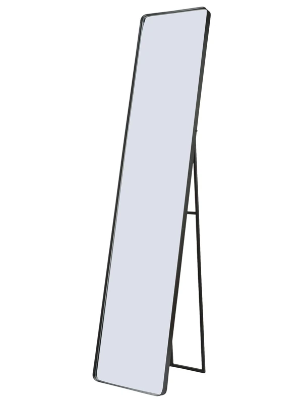 Cosy @ Home Standing Mirror Metal Black, 35 x 4 x 170 cm