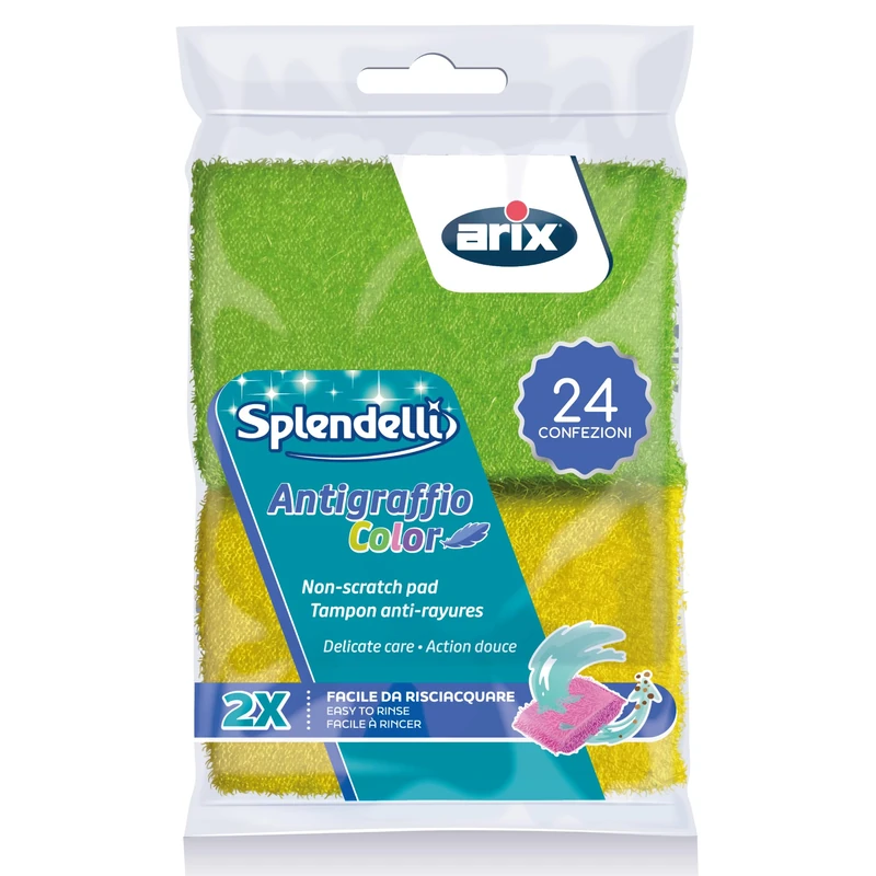 Arix Scratch-Resistant sponges, Multicolour, 24 Confezioni