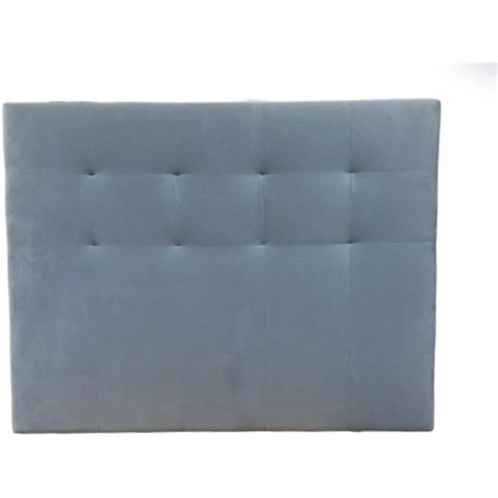 SHIITO | Olson II Model - Velvet Upholstered Headboard | Grey Finish - 150x115x7cm - Image 1