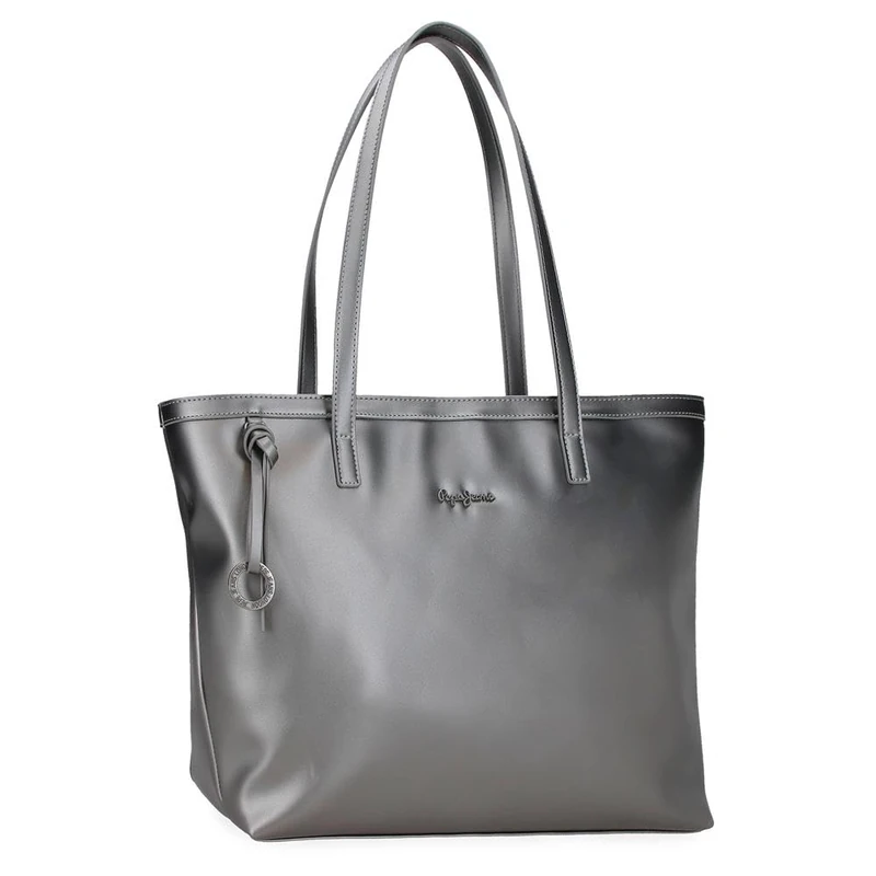 Pepe Jeans Ruby Laptop Tote Bag 15,6 Inch Grey 40X29X14 cm Polyester and PU by Joumma Bags, grey, One Size, Tote Bag - Image 1