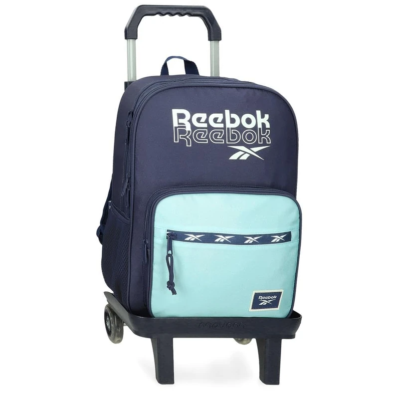 Reebok Andrew Backpack, Dual Compartment with Trolley, Blue, 30 x 40 x 12 cm, 14.4 L, Polyester by Joumma Bags - Image 1