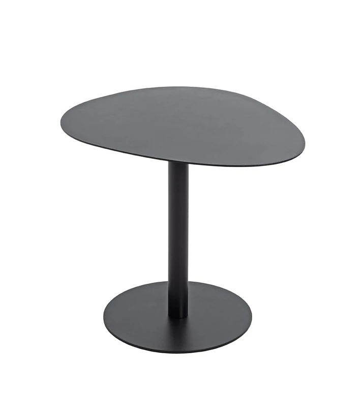 HAKU Möbel Side Table, Black, Metal, Dimensions: W 51 x H 42 x D 41 cm, Style: Modern