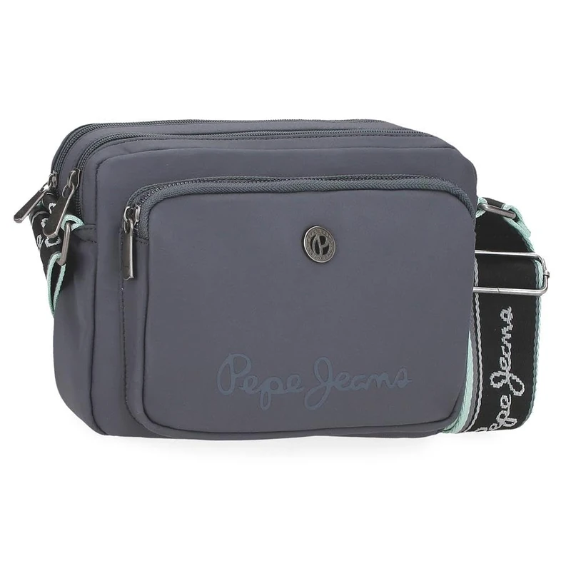 Pepe Jeans Corin Shoulder Bag Grey 25x18x7cm Polyester and PU by Joumma Bags, Grey, One Size, Shoulder Bag