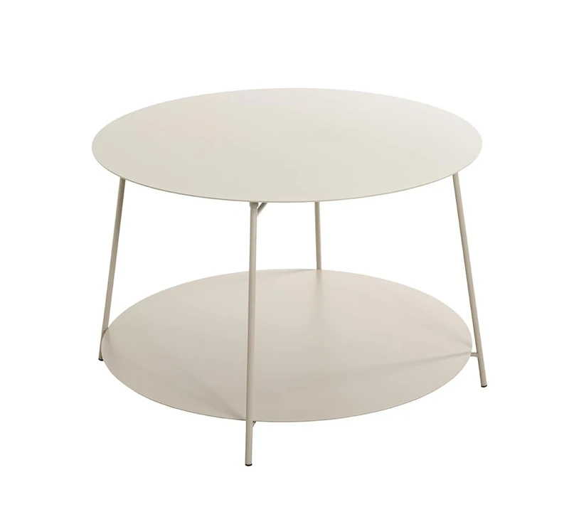 HAKU Möbel Side Table, Grey (Cashmere Grey), Metal, Dimensions: Height 40 x Diameter 65 cm, Style: Modern