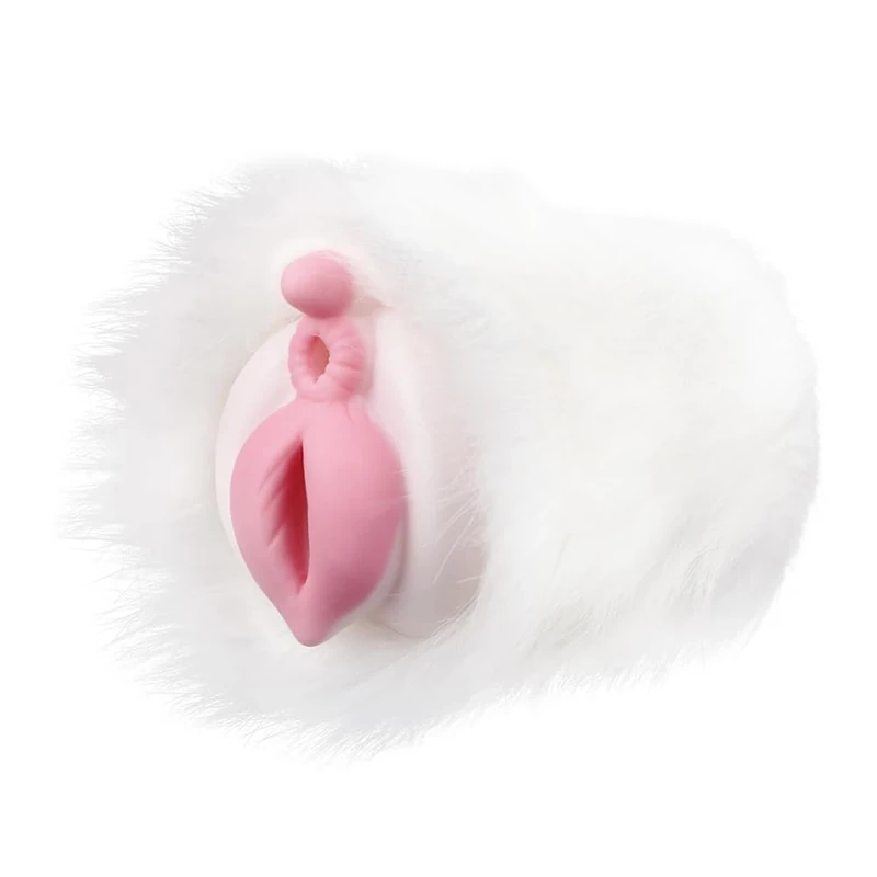 BeHorny Liquid Silicone Masturbator Double Hole Polar Bear Fantasy Male Sex Toy Realistic Pussy