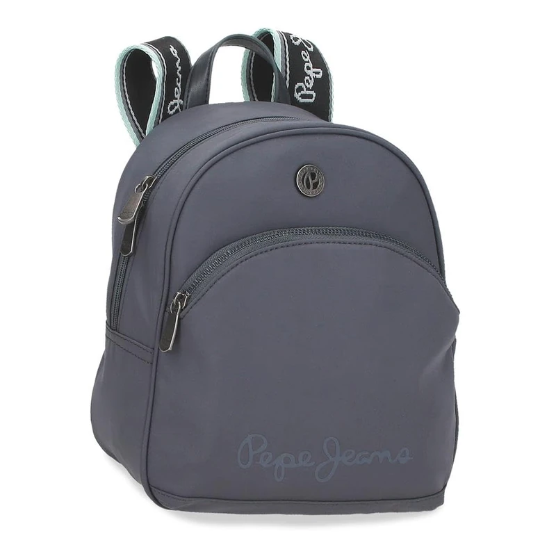Pepe Jeans Corin Casual Backpack Grey 21x27.5x10cm Polyester and PU 5.78L by Joumma Bags, grey, One Size, casual backpack