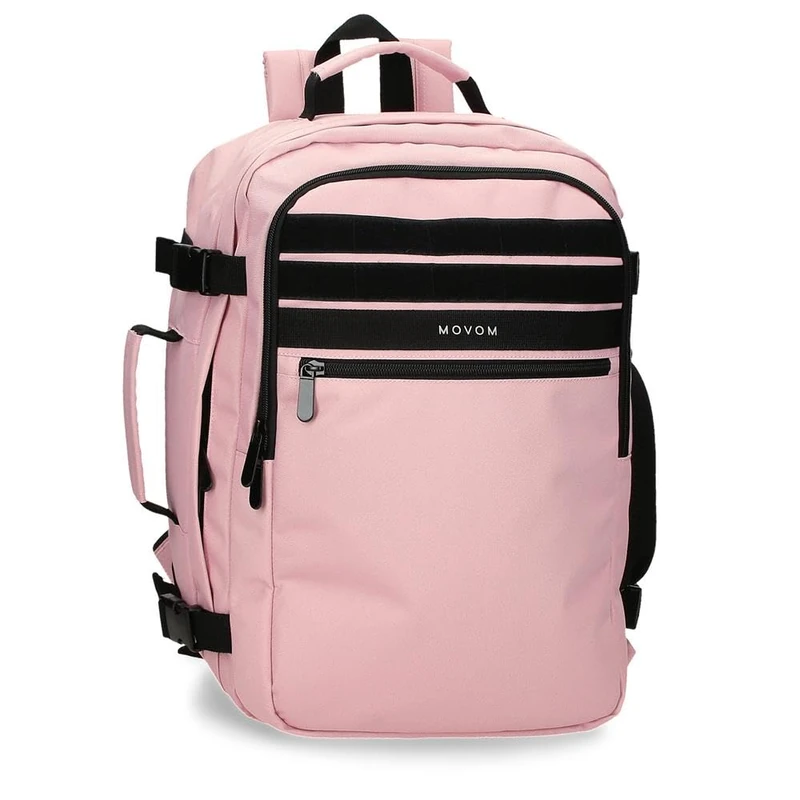 MOVOM Foster Cabin Backpack for Laptop Notebook 15.6 Inches Pink 28x40x20cm Polyester, Pink, One Size, Laptop Cabin Backpack