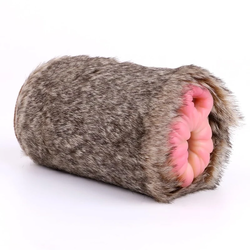 BeHorny Liquid Silicone Masturbator Double Hole Lion Fantasy Male Sex Toy Realistic Pussy