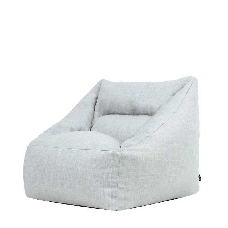 icon Natalia Bean Bag Chair, Grey, Woven Fabric suitable for Indoor Outdoor use, Large Adult Bean Bag with Filling Included, Comfy Chair, Armchair, Garden, Living Room Furniture, Bedroom Furniture