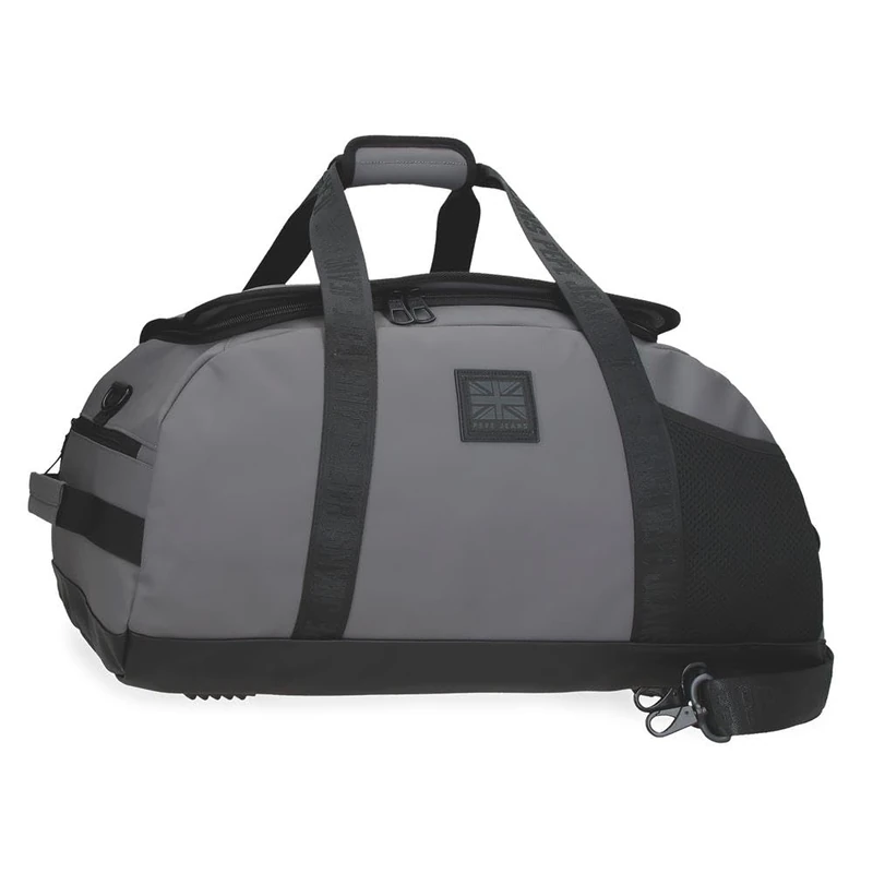 Pepe Jeans Hoxton Travel Bag Grey 56x32x25.5cm Polyester and PU 45.7L by Joumma Bags, grey, One Size, Travel Bag - Image 1