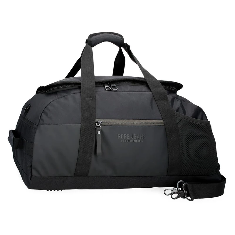 Pepe Jeans Sail up Backpack Black 25x37x12cm Polyester and PU 11.1L by Joumma Bags, Black/White, One Size, Backpackaviaje