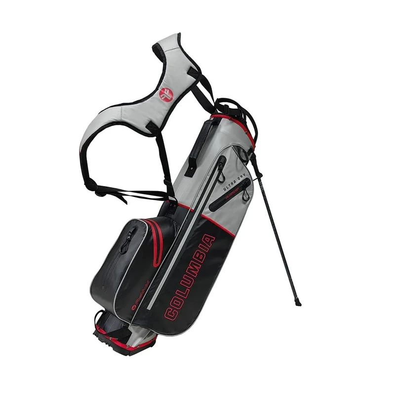 FastFold Columbia Waterproof Golf Stand Bag - 2025 Ultra Dry Carry BAG - Black/Grey