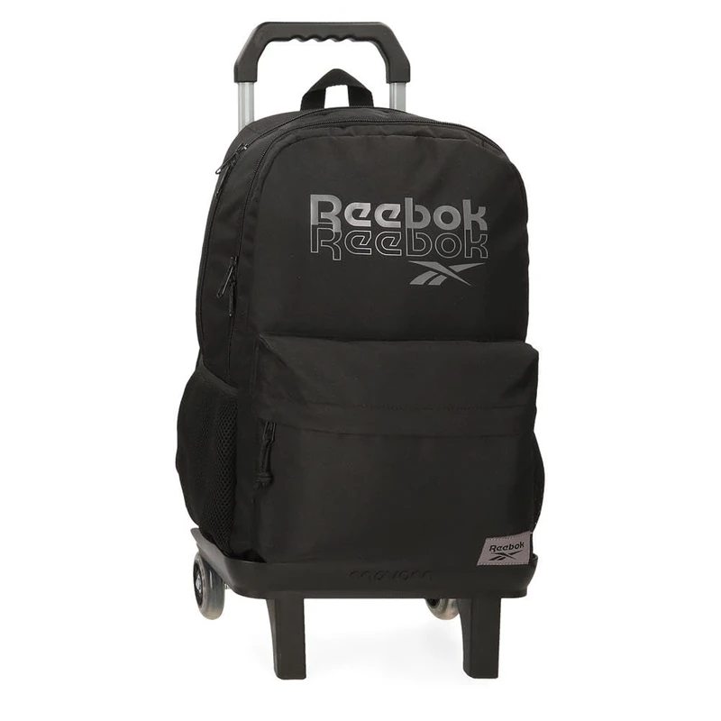 Reebok Melbourne School Backpack with Trolley, Black, 31 x 44 x 15 cm, Polyester by Joumma Bags