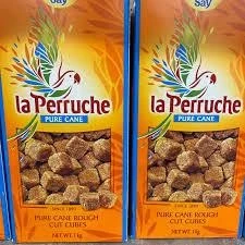 La Perruche Pure Cane Rough Cut Cubes Brown 1kg (Pack of 2) | 100% Cane | Ideal for Tea and Coffee | Perfect for Cafes and Hotels