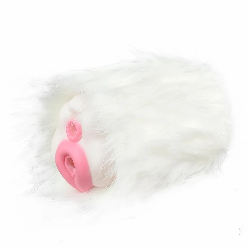 BeHorny Liquid Silicone Masturbator Double Hole Snow Fox Fantasy Male Sex Toy Realistic Pussy