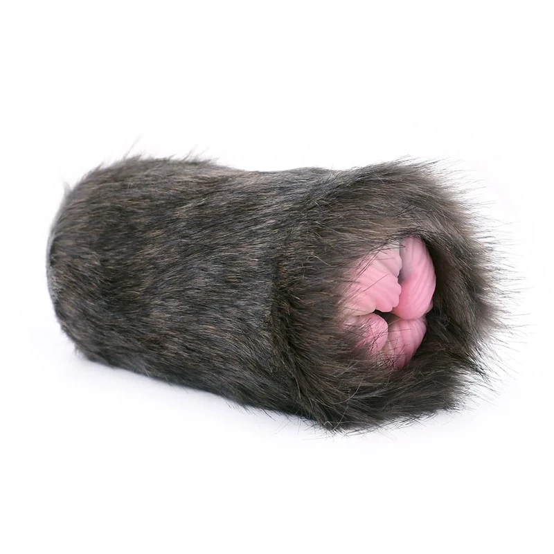 BeHorny Liquid Silicone Masturbator Double Hole Cat Fantasy Male Sex Toy Realistic Pussy - Image 1