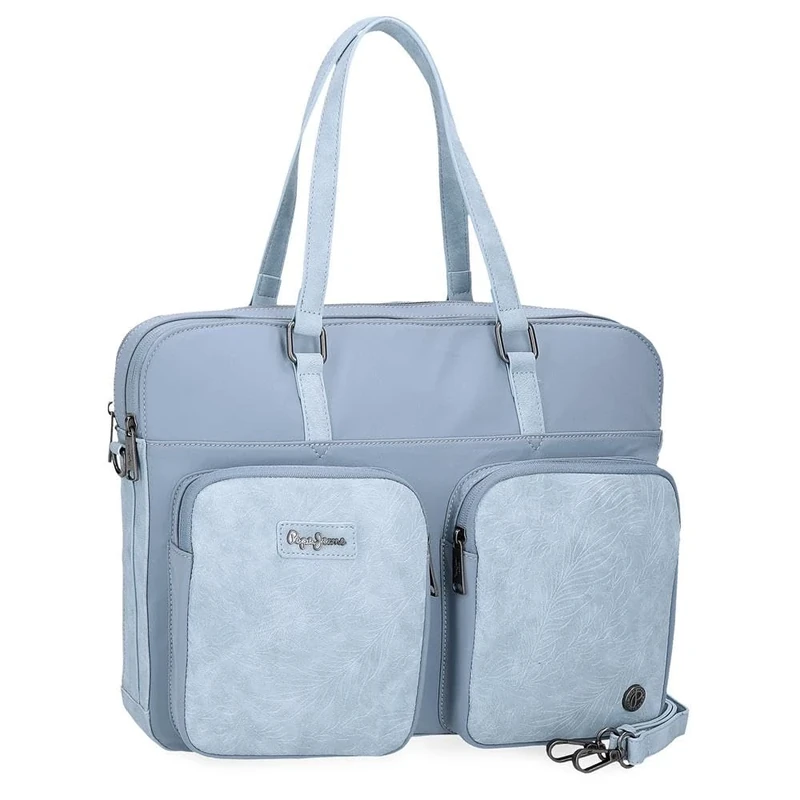 Pepe Jeans Jana Laptop Briefcase 15.6 Inch Blue 40x30x5cm Polyester and PU by Joumma Bags, Blue, One Size, Laptop Briefcase