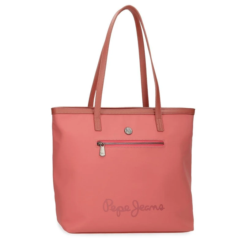 Pepe Jeans Corin Laptop Tote Bag 15.6 Inch Pink 34X32X14 cms Polyester and PU by Joumma Bags, pink, One Size, Tote Bag
