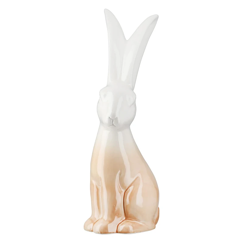GILDE Flippy Porcelain Figurine, Glossy White, Height 49.5 cm, Decoration, Gift, Easter Bunny, Collector's Item
