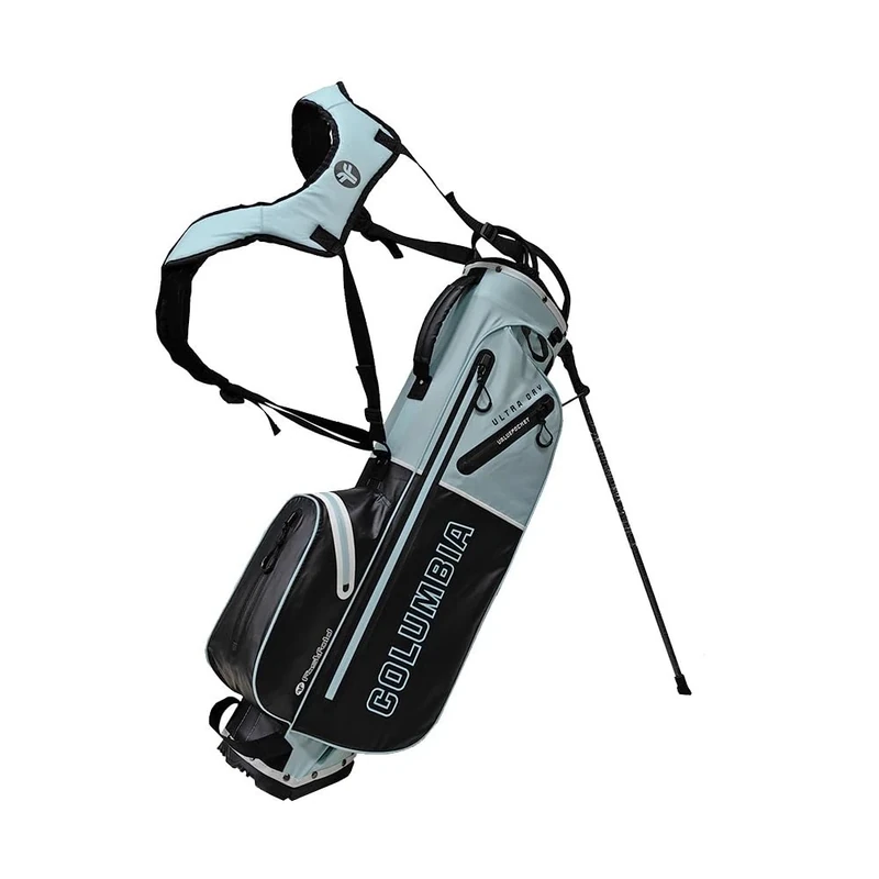 FastFold Columbia Waterproof Golf Stand Bag - 2025 Ultra Dry Carry BAG - Black/Blue