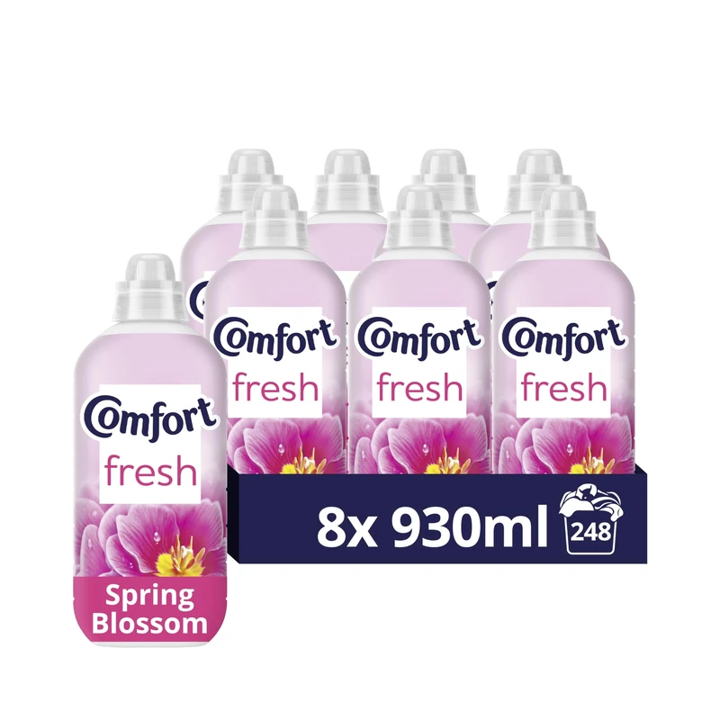 Comfort Fresh Spring Blossom Laundry Conditioner Liquid Softener with Motion-Activated Fragrance Technology 100 Days of Freshness 248 washes (8 x 31)