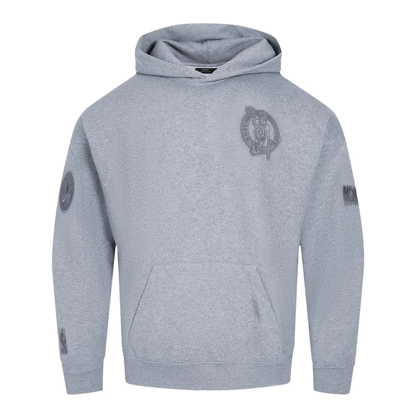 Pro Standard Mens NBA Boston Celtics Neutral Pull Over Hoodie Dark Heather Gray L