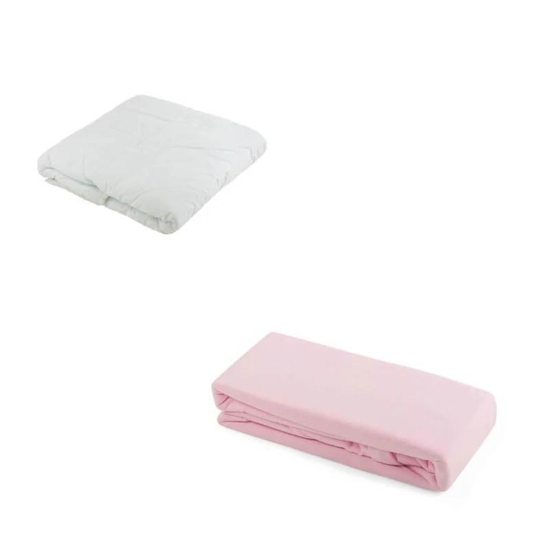 Junior Joy Baby 9 TOG Cot Bed Duvet & 100% Cotton Cot Duvet Cover Set – Multiple Colors (Cot Bed Size 120x150cm) (Pink)