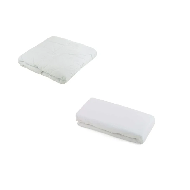 Junior Joy Baby 9 TOG Cot Bed Duvet & 100% Cotton Cot Bed Duvet Cover Set – Warm, Soft & Breathable – Machine Washable – Multiple Colors (120x150cm),(White)