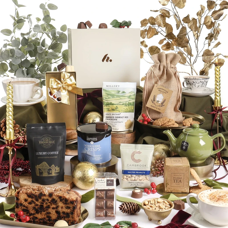 Gourmet Gift Hamper – Luxury Chocolates, Biscuits, Tea & Coffee, Sweet & Savoury Food Hamper - Birthday Hamper for Women & Men, Couples, Anniversary, Mother’s Day, Father’s Day, by Clearwater Hampers