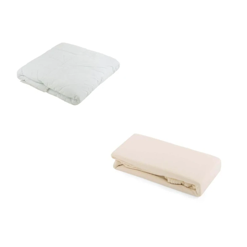 Junior Joy Baby 9 TOG Cot Bed Duvet & 100% Cotton Cot Bed Duvet Cover Set – Warm, Soft & Breathable – Machine Washable – Multiple Colors (120x150cm),(Cream)