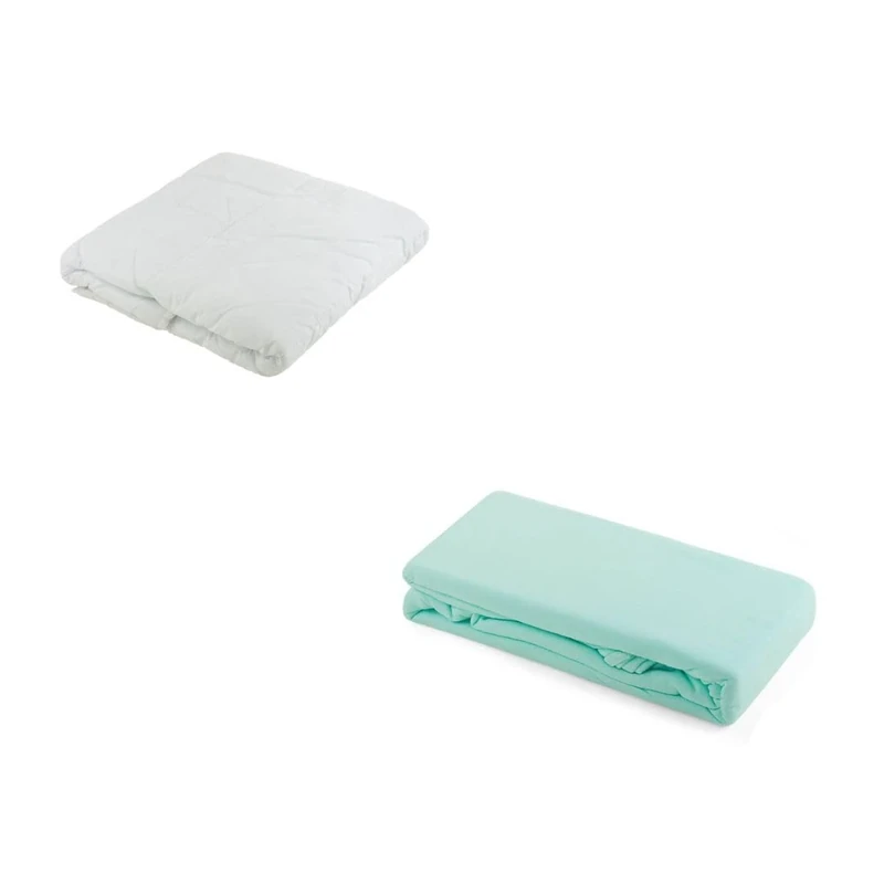 Junior Joy Baby 9 TOG Cot Bed Duvet & 100% Cotton Duvet Cover Set – Warm, Soft & Breathable – Machine Washable – Multiple Colors (Cot Bed Size 120x150cm),(Mint)
