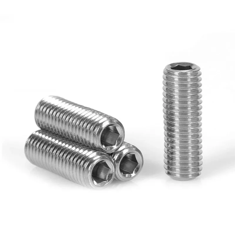 cyclingcolors 10 x Hexagon Socket Adjustment Screws DIN 916 ISO 4029 Stainless Steel A2 Cup End Fully Threaded Metric M8x40mm - Image 1