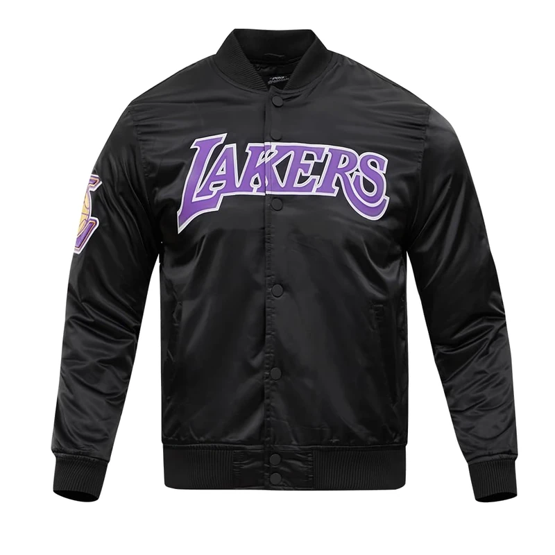 Pro Standard Mens NBA Los Angeles Lakers Classic Satin Jacket Black L
