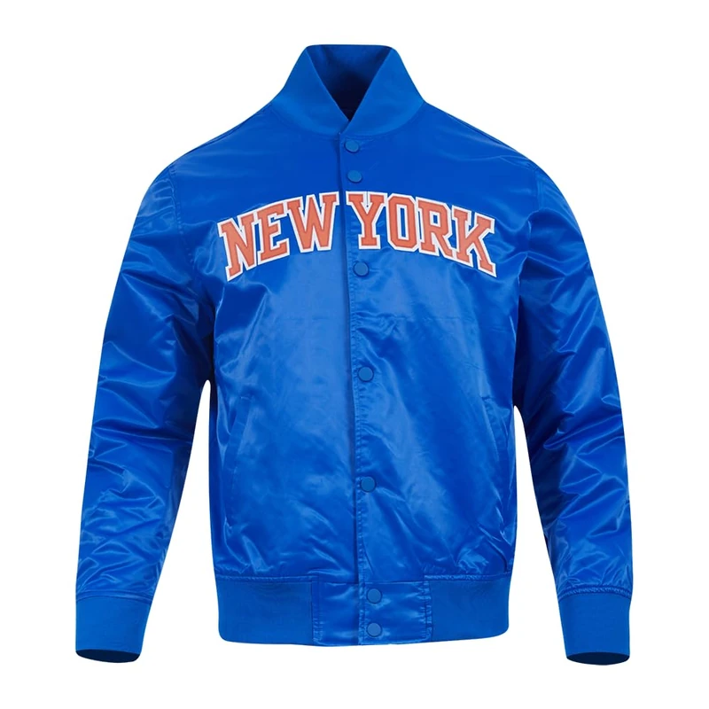 Pro Standard Mens NBA New York Knicks Classic Satin Jacket Royal Blue L