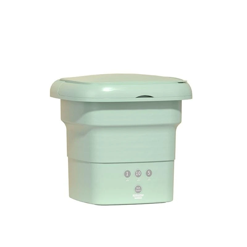 zhyunvd 4Kg Foldable Mini Washing Machine, Compact, Home, Baby Clothes, Underwear, Small Items, Apartment, Dorm, RV Travel Laundry, Bluish Green, Efficient in Cleaning Performance - Image 1