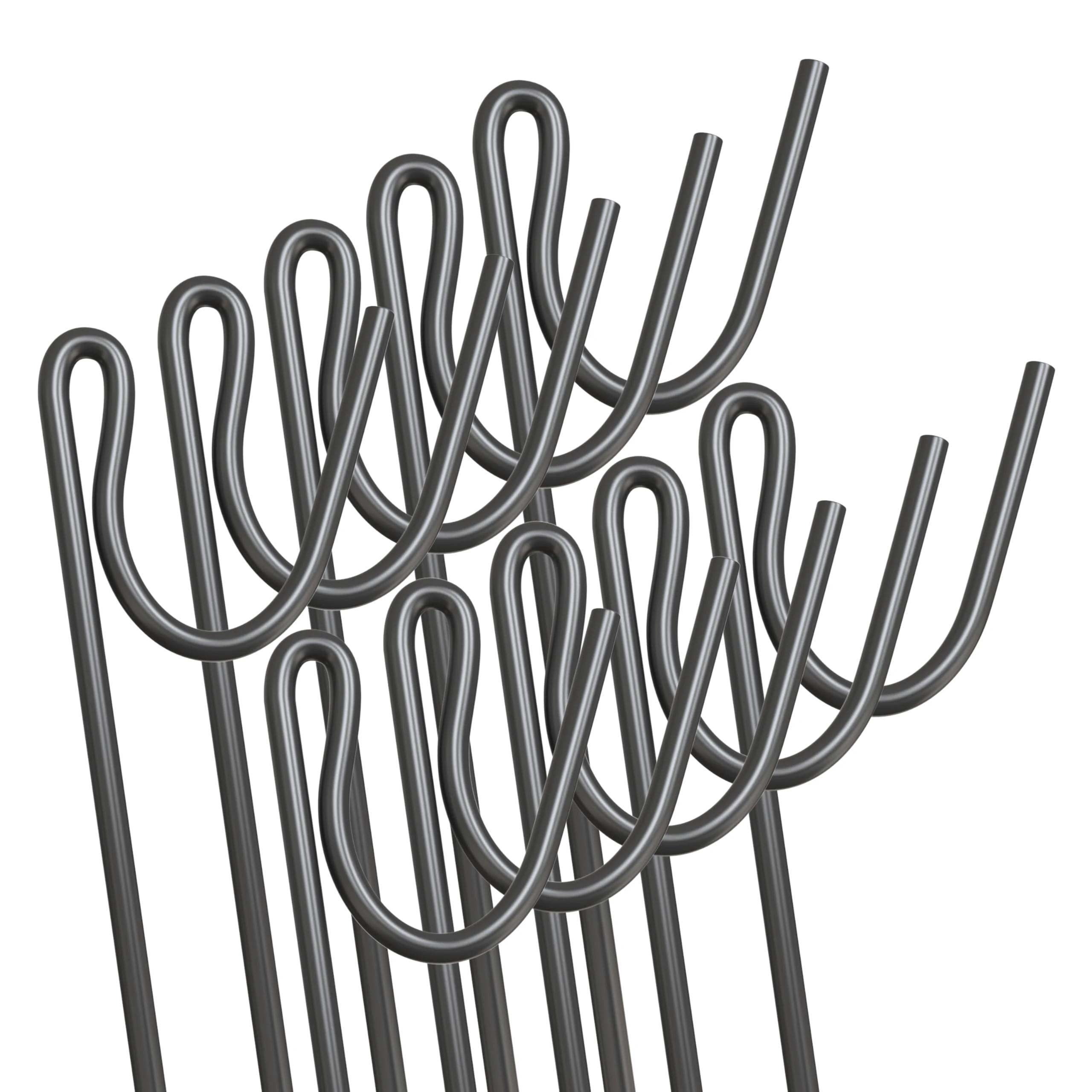 Fencing Pin 1.15m Long 8mm Thick Pins, Steel Fencing Road Rod, Garden Metal Fence Stakes for Temporary Outdoor Garden Fencing and Signage (10 Pack)