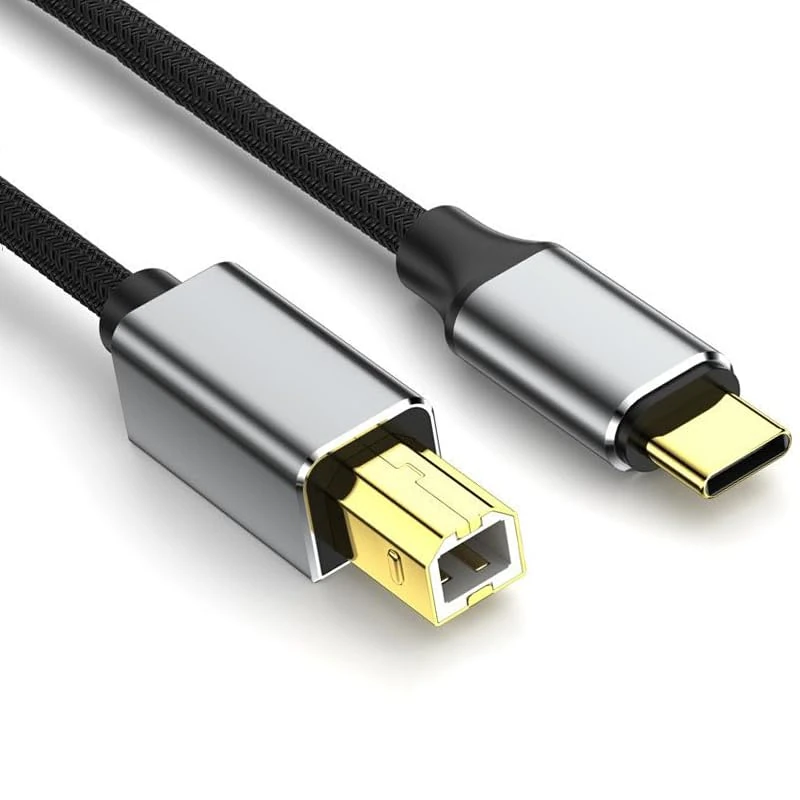 USB C Printer Cable 6 feet, USB C 3.0 to B Cable, USBC to USB B Square Scanner Cord for HP, Canon, Epson, Brother, LEX, Dell, Piano, Midi Keyboard, DJ Controller Computer/PC/Laptop- 6 FT