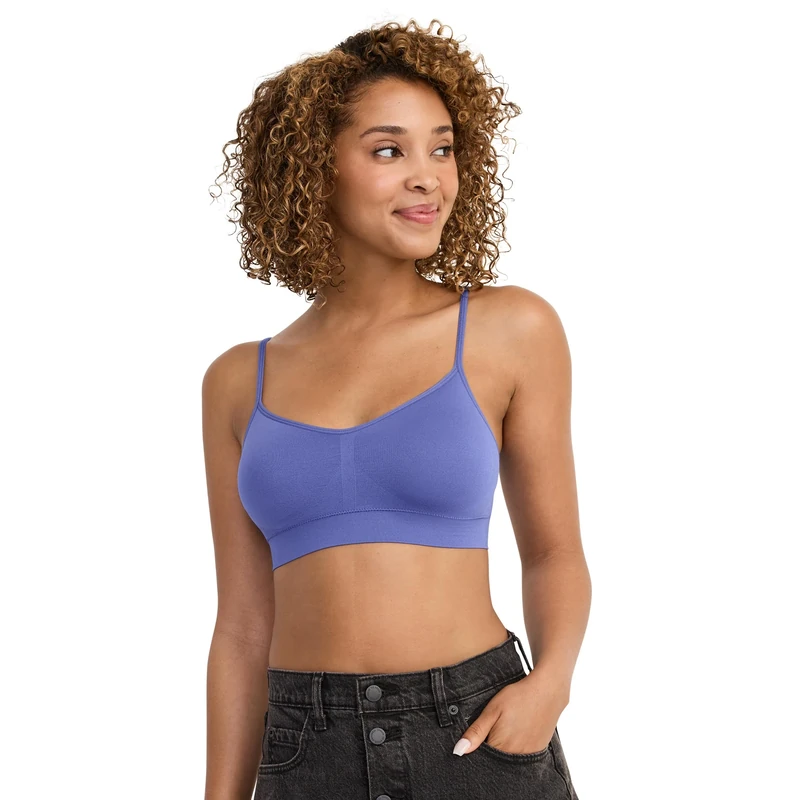Jockey Women's Bra Seamfree Modern Micro Stretch Cami Strap Bralette, Future Dusk, M - Image 1