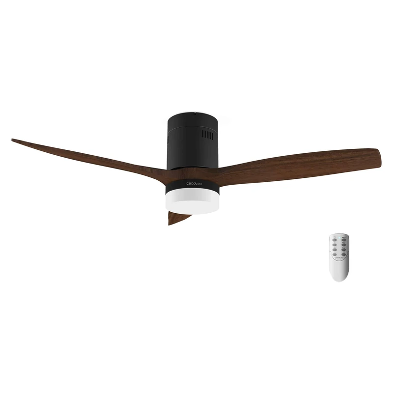 Cecotec Energysilence Aero 5600 Classic Black Ceiling Fan with LED Light, 40 W, DC Motor, Diameter 132 cm, 3 Blades, 18 W LED, Timer, 6 Speeds, Remote Control, Summer/Winter Function